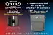 Commercial Electric Water Heaters - HTP, Inc. · HTP Commercial Specifications Electric Water Heater The Commercial Electric Water Heater has blue cobalt glass fused to specially