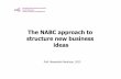 The NABC approach to structure new business ideas · The NABC approach to structure new business ideas ... business plan, ... idea for an innovative startup by using the