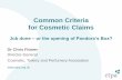 Common Criteria for Cosmetic Claims - Summit Events · Cosmetic, Toiletry and Perfumery Association  Dr Chris Flower Director-General Common Criteria for Cosmetic Claims …