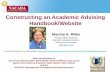 Constructing an Academic Advising Handbook/Website … · Constructing an Academic Advising Handbook/Website ... Constructing an Academic Advising Handbook/Website ... Handbook Delivery