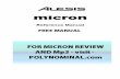 micron - polynominal.com · Span (arpeggios only)..... 24 9. Order (arpeggios only)..... 24 10. Real-time recording..... 25 ... Connecting the Foot Pedals The Micron has two pedal