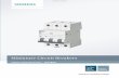 Miniature Circuit Breakers - Siemens Siemens · 10/2014 Introduction Miniature Circuit Breakers Overview Devices Page Application Standards Used in Non-residential buildings Residential