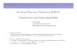 Surface Plasmon Polaritons (SPPs) Introduction and … · Surface Plasmon Polaritons (SPPs) -Introduction and basic properties ... Overview articles on Plasmonics: ... Surface Plasmon