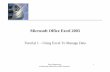 Microsoft Office Excel 2003 - جامعة البحرينstaff.uob.edu.bh/files/781231507_files/Excel1.pdf · New Perspectives on Microsoft Office Excel 2003 Tutorial 1 4 XP Excel worksheets