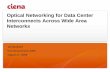 Optical Networking for Data Center Interconnects Across ... · Optical Networking for Data Center Interconnects Across Wide Area Networks Joe Berthold Hot Interconnects 2009 August