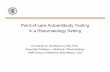 Point-of-care Autoantibody Testing in a Rheumatology …asc.dental.ufl.edu/Documents/Konstantinov presentation 2012ACR.pdf · Point-of-care Autoantibody Testing in a Rheumatology