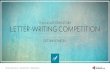 TELLING MY UTAH STORY LETTER-WRITING … MY UTAH STORY LETTER-WRITING COMPETITION GETTING STARTED By submitting a qualified entry into thiscontest, you will be entered in a drawing