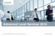 Siemens Industry, Inc / IA / Process Instruments … · Restricted © Siemens Industry, Inc. 2015 All rights reserved. Answers for industry. Advanced Level Seminar 2015 . Siemens
