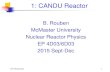 1 CANDU Reactor - nuceng.ca · Calandria Vessel Low-pressure tank ... Main CANDU Reactor Systems ...