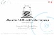 Abusing X.509 certificate features - orkspace.net X.5… · Server and Cisco ASA 5540 running IOS 7.2.3) ... • smime-http@klink.name
