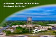 Fiscal Year 2017/18 - Round Rock, Texas · I am pleased to present the City of Round Rock’s Adopted Budget for fiscal year ... Coordinator for Operations ... provides for additional