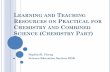Learning and Teachering Resources on Practical for ... · Resource Book for Sixth-Form Practical Chemistry ... concepts involved in the experiment ... Learning and Teachering Resources
