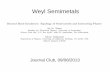 Weyl Semimetals - Tejas's webpage JC: Semimetals 3 Brief review: Dirac equation Dirac equation for a spin-1/2 particle with mass Weyl representation: is diagonal (Dirac ...