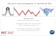 Reaction wave propagation in disordered flokpz2014.ws/_src/sc625/atis.pdf1 Reaction wave propagation in disordered flow Dominique Salin and Laurent Talon FAST - Université Paris Sud,