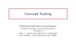 Concept Testing - Massachusetts Institute of Technology Testing Teaching materials to accompany: Product Design and Development Chapter 8 Karl T. Ulrich and Steven D. Eppinger 2nd
