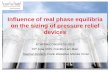 Influence of real phase equilibria on the sizing of ... the sizing of pressure relief devices ... “Influence of real phase equilibria on pressure relief ... safety valves for gas/liquid