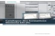 Catalogue des formations Siemens EM DGae967d...• Introduction à la gamme de produits 1703 (SICAM AK, TM, BC, EMIC, CMIC) • Les caractéristiques des différents produits • Vue