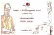 Institute of Rural Management Anand - … of Rural Management Anand Admission Brochure PGDRM | 2018-20 Committed to Change. Our Founder India needs to show an ... GCMMF | Dr.V Kurien