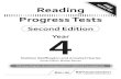 SAMPLE TEST FREE Progress Tests€¦ ·  · 2017-09-05Separate Progress Tests are available to cover the requirements for grammar, punctuation, ... 4 28779 Reading progress tests