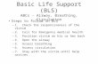 Basic Life Support (BLS) ABCs - Airway, Breathing, Circulationglenrosearkansasffa.com/basic fi.ppt · PPT file · Web view · 2007-03-01Basic Life Support (BLS) ABCs - Airway, Breathing,