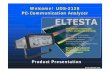 Welcome! UDS-2128 PC-Communication Analyzer · Thomson filter combinations for standard data rates ... The UDS-2128 PC-Communication Analyzer is connected to the USB port …