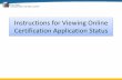 Instuctions for Viewing Online Certification … for Viewing Online Certification Application Status New Jersey DEPARTMENT OF EDUCATION Start with the Certification home page: . New