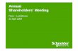 Annual Shareholders’ Meeting - Schneider Electric · in 2007 and excluding Gutor in 2008) 1 Asia ... management and a low capital intensive model 42.5 d +0.6 d 20.8% -1 ... Investor