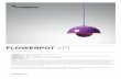FLOWERPOT VP1 - Olsson & Gerthel: Möbler, inredning … VP1 by Verner Panton Materials: Lacquered steel with 3 meter fabric cord Dimensions: Ø: 230 x H: 160 mm Colours: Black, White,