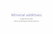 Mineral additives - Aalto · Why Mineral additives? Improves many qualities of concrete, ... •produces more heat of hydration at the initial stage of ... manual/Chap03.pdf