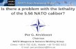 Is there a problem with the lethality of the 5.56 NATO … there a problem with the lethality of the 5.56 NATO caliber? Per G. Arvidsson Chairman NATO Weapons & Sensors Working Group