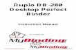 Instruction Manual - Binding and Laminating Solutions · Instruction Manual PERFECT BINDER MODEL: DB-280, DB-200, DB-660, ... Holding the book block for the notching, glui ng, and