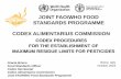 JOINT FAO/WHO FOOD STANDARDS … alimentarius commission codex procedures for the establishment of maximum residue limits for pesticides joint fao/who food standards programme