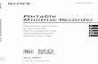 Portable MiniDisc Recorder · 3-861-298-32 (1) Portable MiniDisc Recorder Operating instructions Mode d’emploi Bedienungsanleitung Gebruiksaanwijzing Istruzioni per l'uso MZ-R50