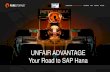 UNFAIR ADVANTAGE Your Road to SAP Hana - regist …€¦ · UNFAIR ADVANTAGE Your Road to SAP Hana . ... Operations • High Tech • Industry Machinery and Components • Oil & Gas