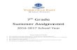  · Web view7th Grade Summer Assignment 2016-2017 School Year Summer Assignment Checklist Did I read both of the books listed on the 7th grade summer reading assignment? Did I complete
