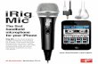 iRig Mic - images.static-thomann.de · singers and songwriters included* with iRig Mic: VocaLive Free and AmpliTube Free. • Your favorite vocal effects, on your iPhone For singers