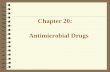 Chapter 20: Antimicrobial Drugs Drugs: Antibiotic: Substance produced by a microorganism that in small amounts inhibits the growth of another ... (Chloramphenicol and aplastic anemia)
