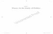 Theory in the Study of Politics - University of California ...ea3/amenta.ramsey.2010.pdf · Theory in the Study of Politics ... political institutionalists form a theoretical school,
