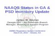 NAAQS Status in GA & PSD Inventory Update reg update boylan...NAAQS Status in GA & PSD Inventory Update James W. Boylan Georgia EPD – Air Protection Branch Manager, Planning & Support