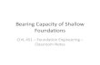 Bearing Capacity of Shallow Foundations - EMUcivil.emu.edu.tr/courses/civl451/2015-2016s/Chapter 3A - Bearing...Bearing Capacity of Shallow Foundations ... can be applied on the estimated