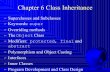 Chapter 6 Class Inheritance - Saeed Sh · Chapter 6 Class Inheritance)Objective: derive a new class from existing class)Recognize the path of inheritance of classes in JDK)Inherence