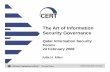 The Art of Information Security Governance Art of Information ... Booz-Allen. 9 [2] ... Information Security Program Risk Management Plan Business Security Strategy Business Security