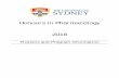 Honours in Pharmacology 2018 - University of Sydneysydney.edu.au/medicine/pharmacology/teaching/... · booklet is designed to provide further ... the nominal acceptance cut-off for