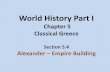 World History Part I - Loudoun County Public Schools 4 PP… · World History Part I Chapter 5 ... Chapter 5 Section 4 Alexander –Empire Building. SURVEY these Terms and Names ...