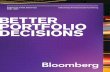 PORTFOLIO & RISK ANALYTICS A Bloomberg … · AGGREGATE PORTFOLIO CHARACTERISTICS » Analyze key equity or fixed income characteristics of your portfolio and see how they compare