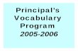 Principal’s Vocabulary Program triangle- a triangle which has two sides exactly the same length. scalene triangle scalene triangle- a triangle with no equal sides or angles. sphere