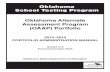 Oklahoma Alternate Assessment Program (OAAP) …sde.ok.gov/sde/sites/ok.gov.sde/files/2013_OAAP_Manual...2013–2014 PORTFOLIO ADMINISTRATION MANUAL Grades 3–8 End-of-Instruction
