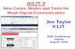 New Codes, Modes and Tools for Weak-Signal Communication · WSJT-X New Codes, Modes and Tools for Weak-Signal Communication Joe Taylor K1JT EME Conference Venice Aug 21, 2016