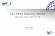 The PMO Maturity Model - westbrookstevens PMO Maturity Model • For PMOs: –The trick is to define a management structure that is truly aligned with an organization’s capabilities