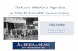 The Causes of the Great Depression - America in 2 Causes of the Great Depression GOAL The goal of this seminar is to develop an historical explanation for both the onset, and the severity,